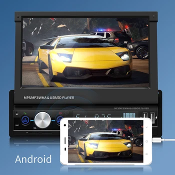7 Inch Android 1Din MP5 Player Auto Multimedia cu Ecran Tactil Radio Auto Stereo Auto Cu Bluetooth Dual USB Interfață