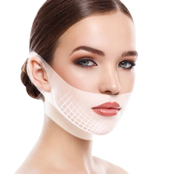 V Forma de Masca de Fata Masca de Întărire Masaj Bărbie facial Lifting Masca Antirid Formator V Linie Masca Slăbire Îngrijire a Pielii de Frumusete Instrument Doamna