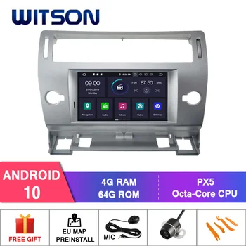 WITSON Android 10 4+64G MASINA DVD PLAYER cu GPS Pentru CITROEN C4 4 negru si argintiu culoare 2004-2012 navigatie gps radio auto audio