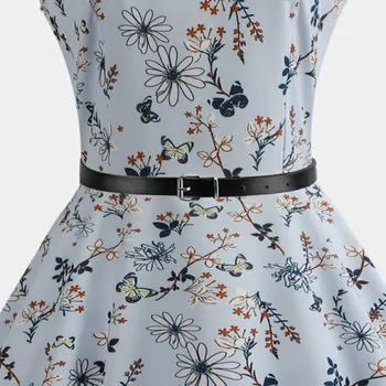 Eyegemix 2021 Femei Rochii de Vară '50 -' 60, Halat de Epocă Retro Pin-Up Leagăn Rockabilly Imprimare Florale Rochie Plus Dimensiune Vestidos