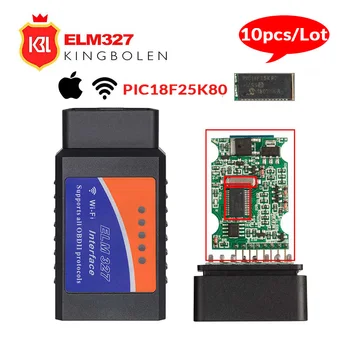 10buc/lot ELM327 V1.5 Wifi OBD2 de Diagnosticare Auto Tool V1.5 Elm 327 PIC18F25K80 Chip OBDII pentru Android/IOS/Windows