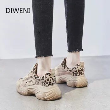 Pantofi Femei Adidași Leopard Platform Formatori Femei Pantofi Casual Tenis Feminino Zapatos de Mujer Femei Adidas Coș