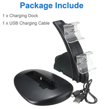 Pentru Sony Playstation 4 PS4 LED Dual Controller Charger + Micro USB Cablu de Încărcare Charging Dock Station Stand