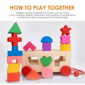 Copil nou-născut de Lemn Shape Sorter Montessori Copilul de Educație Timpurie Jucării Inteligenta Forma de Potrivire Cutie Jucarii pentru Copii