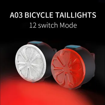 Biciclete Coada Lumina de Încărcare USB Noapte de Echitatie Creative LED-uri de Avertizare de Biciclete Evidenția Faruri Echipament de Echitatie-Capac negru