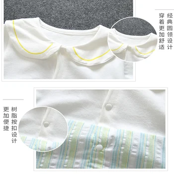 Nou Nou-nascutului fata de hainele de vara de bumbac respirabil salopeta pentru bebe fete de îmbrăcăminte 1 ziua copilului salopetă subțire