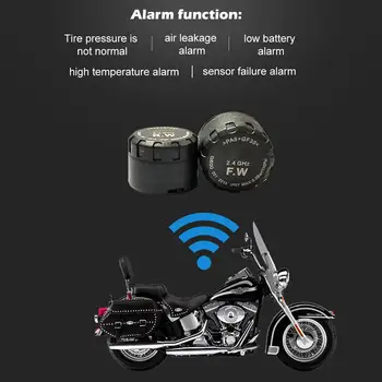 Motocicleta Bluetooth Monitorizare a Presiunii în Pneuri Sistem Cu 2 Senzori, Ecran LCD rezistent la apa Funcția Anti-Furt Pentru Motociclete