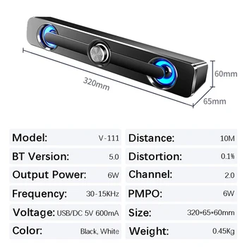 Difuzor Bluetooth Stereo Wireless Difuzor Portabil Bluetooth Cu HD Audio Integrat Dual Driver de Difuzor Bluetooth 5.0 Woofer
