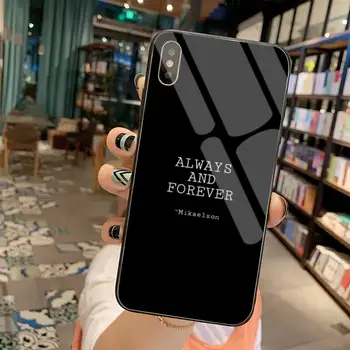 Întotdeauna și pentru Totdeauna The Vampire Diaries Telefon Moale Capacul din Sticla Temperata Pentru iPhone 11 XR Pro XS MAX 8 X 7 6S 6 Plus SE 2020 caz