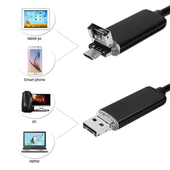 6 Led-uri rezistent la apa 10M 5.5 mm Telefon Mini USB Endoscop de Inspecție Camera Endoscop Imagine de Captare de Conducte Pentru Telefonul Android PC