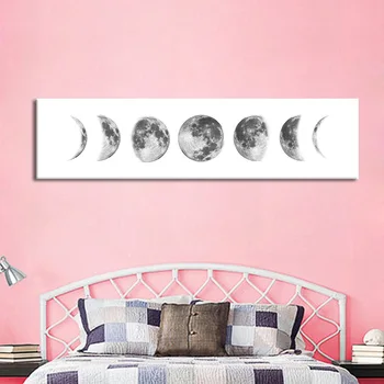 Nordic Luna Faza Canvas Postere si Printuri Minimalist Luna Arta de Perete Tablou Abstract Imagini Decorare Moderne pentru Decor Acasă