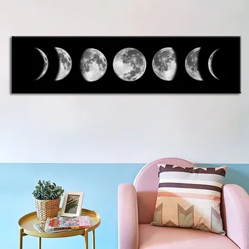 Nordic Luna Faza Canvas Postere si Printuri Minimalist Luna Arta de Perete Tablou Abstract Imagini Decorare Moderne pentru Decor Acasă