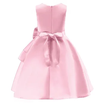 2018 Europa și Statele Unite nou rochie de fete pentru copii haine copii elegante rochie de printesa copilul funda mare rochie de petrecere
