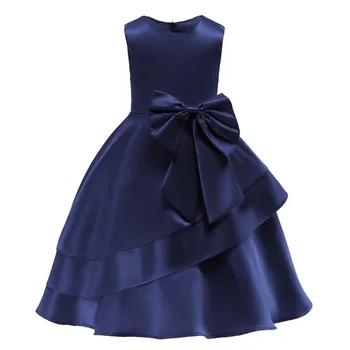 2018 Europa și Statele Unite nou rochie de fete pentru copii haine copii elegante rochie de printesa copilul funda mare rochie de petrecere