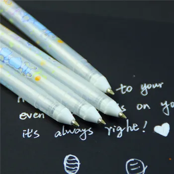 12PCS/LOT 0,8 MM Alb Culoare de Cerneală Gel Stilou Marker de Papetărie de Birou Drăguț Pen Școală Cadou pentru Copii
