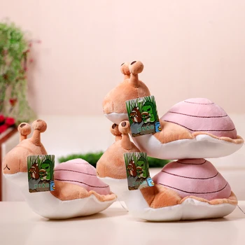 Candice guo jucărie de pluș umplute papusa de desene animate de animale de călătorie broasca bun prieten maro melc copil cadou de Craciun cadou 1 buc