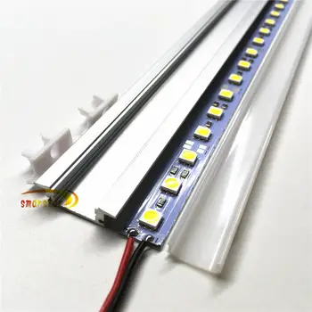 Smarstar 0,5 m 12V 5050 LED bar Încorporat Ascunse carcasă din Aluminiu Lăptos Clar de Greu Benzi cu LED-uri de Lumină 50cm LED-uri de Lumină LED-uri Edge Iluminat