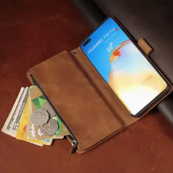 NOU Pentru Xiaomi Mi Lite 10 5G Caz Magnetic, cu Fermoar pentru Portofel Mobil Retro Wallet Flip Card Capacul suportului din Piele de Lux Portofel din Piele