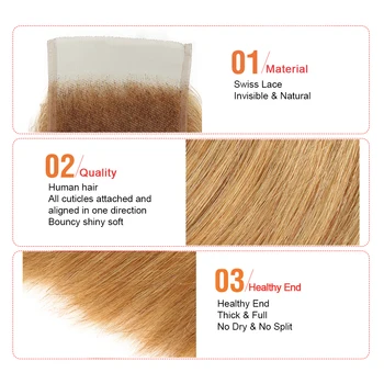 Păr Elegant 27/30 Mixt Color Pachete Cu Închidere Dreaptă Pachete Brazilian Țese Păr Pachete De Extensie De Păr Remy De Păr Uman
