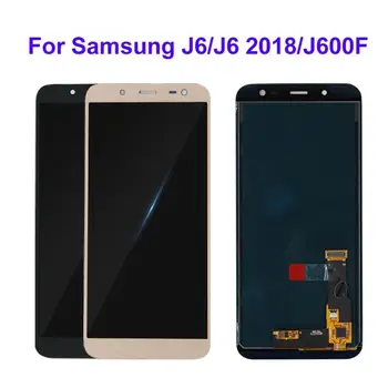 Înlocuirea AMOLED Ecran Tactil Digitizer pentru Samsung Galaxy J6 2018 J600 J600F Ecran LCD Tactil Digitizer Ansamblul de Reparare Parte