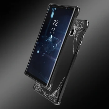 R-DOAR Pentru Samsung Galaxy Nota 9 de Acoperire Caz Greu de Lux Metal Aliaj de Aluminiu rezistent la Șocuri Armura Telefon Caz pentru Nota 9 Capacul din Spate