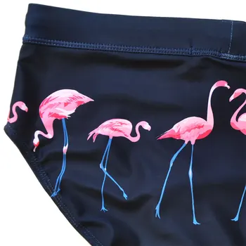 Flamingo Imprimare 2020 Costume De Baie Pentru Bărbați Costume De Baie Push-Up Pad Mens Swimming Pantaloni Scurti Pentru Barbati Plus Dimensiune Maillot De Bain Homme Gay Costume De Baie