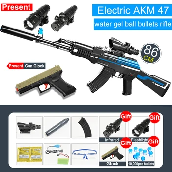 Plastic Gel Mingea Arma AK 47 Pistol Electric de Fotografiere Manual de Încărcare Arme de Băieți Airsoft arme cu aer Joc în aer liber pentru Copii Cadouri