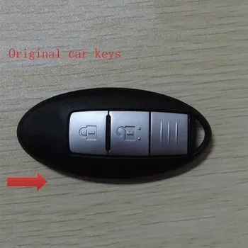 Piele 3 Bfutton auto Smart key fob caz acoperire Sac de piele Pentru Nissan Infiniti EX FX G25 G37 FX35 EX25 EX35 FX37 EX37 Q60 QX50