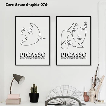 A1 A2 A3 A4 A5 Panza Pictura Picasso Abstract Pace Porumbel De Postere Și De Imprimare Camera De Zi Dormitor Arta De Perete Poza Decor Acasă