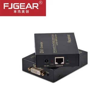 Semnal DVI extender 60m DVI Extender Peste Singură Cat5e Cat6 Cablu Ethernet Suport 1080P(până la 60M, Transmițător + Receptor)