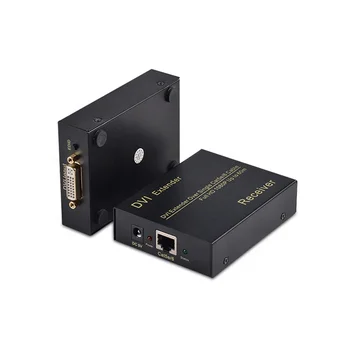 Semnal DVI extender 60m DVI Extender Peste Singură Cat5e Cat6 Cablu Ethernet Suport 1080P(până la 60M, Transmițător + Receptor)