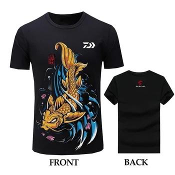 2020 Nou Daiwa Pescuit Imbracaminte iute Uscat de Protecție solară de Pescuit Tricouri Anti-UV Pescuit-Haine cu Maneci Scurte Sport T-Shirt