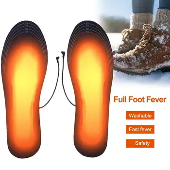 1 Pereche USB Încălzit Tălpi de Pantofi Perna Pentru Picioare Bărbat Femei Tălpi interioare de Iarnă Pantofi de Cald Tampoane Lavabile Pot Fi Tăiate Picior mai Cald Pad