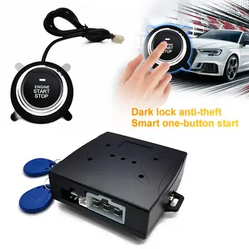 12V Auto Start Stop Motor pe Butonul Push Butonul Start Alarma Blocare acces fără cheie Sistem de Usa cu Buton de Apăsare Butoane Tactile Anti-furt