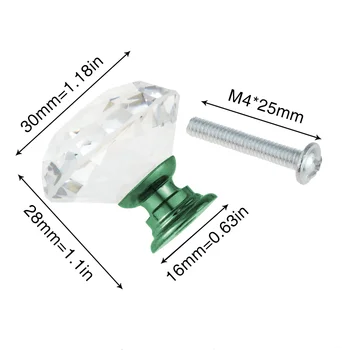5Pcs/10buc o Mulțime de 30MM stil European cristal mâner Sertar Dulap usi ocupe de cristal de sticlă Buton mâner Pentru Cabinet