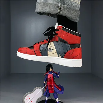 Naruto Anime Pantofi Barbati Hip Hop Pantofi De Moda Greoaie Adidasi Pentru Barbati Pantofi Casual De Călătorie Mens Running Shoes High Top Sasuke