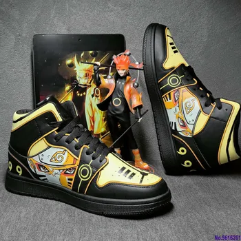 Naruto Anime Pantofi Barbati Hip Hop Pantofi De Moda Greoaie Adidasi Pentru Barbati Pantofi Casual De Călătorie Mens Running Shoes High Top Sasuke