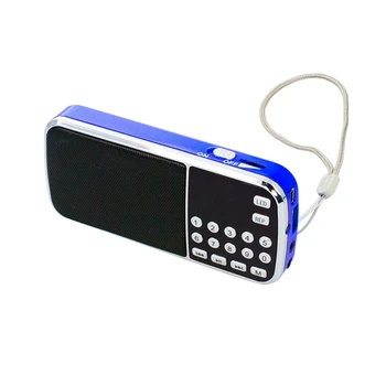 L-088 Mini MP3 Player de Muzică Difuzor cu LED-uri Lanterna Auto de Scanare Receptor Radio FM, Suport TF/SD/USB