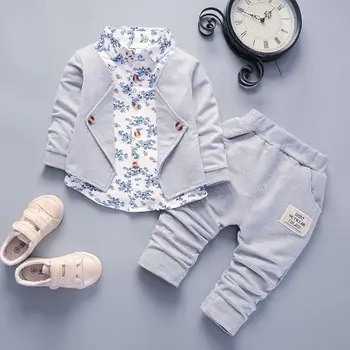 BibiCola primavara toamna haine pentru copii set 3 buc sacou+tricou+pantaloni costum pentru băieți copii haine băiat casual, haine de bumbac set
