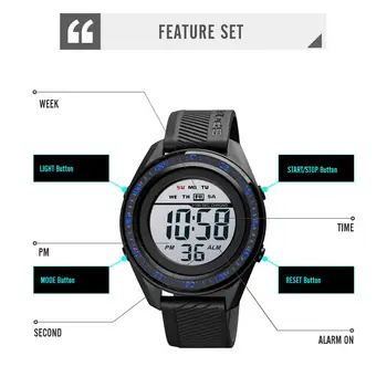 Ceas Electronic de Moda Impermeabil Ceas Sport Barbati Cronometru Chrono Ceas de mână de Brand de Top SKMEI Omul Ceas LED Reloj Hombre