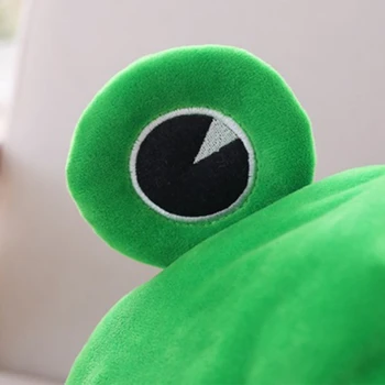 Noutatea Amuzant Broasca Mare Ochi De Desene Animate Drăguț Pălărie De Pluș Jucărie Verde Complet Acoperit Capul Capac Costum Party Dress Up Fotografie Prop