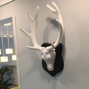 European de simulare de animale decor cap de cerb stereo creative living murală meserii din plastic Agățat de Perete
