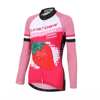 XINTOWN Pro Echipa de Femei cu Maneci Lungi cu Bicicleta Haine Maillot Topuri Biciclete Ciclu de Ciclism Jersey Shirt Toamna Ropa Ciclismo Negru