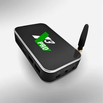 X3 PRO Amlogic S905X3 TV BOX Android 9.0 TV Box Set-Top Box-2.4 G/5G WiFi 1000M 4K (UE PLUG,4+32G)