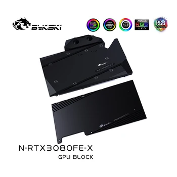 Bykski Apă Bloc folosi pentru nVIDIA RTX3080 Fondator Ediție GPU Card / Cupru Bloc se potrivesc 3080 FE placa video / Backplate-O-RGB RURA
