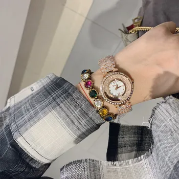 Femei Ceasuri Doamna Cuarț Ceas De Brand De Lux Complet Stras Diamant Ceasuri De Mana Fete Sex Feminin Nisipuri Mișcătoare Cristal Watch 4 Culori