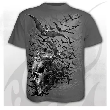 Camiseta con estampado 3D de esqueleto para hombre y mujer, ropa de estilo Punk, de Calavera, gótica, eu XXS-6XL, 2020