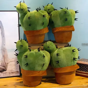 Simulare Cactus Umplute Planta Moale De Pluș Mașină De Jucărie De Pluș Ghivece Cu Cactuși Perna Birou, Canapea Pernă Decor Acasă Ornament