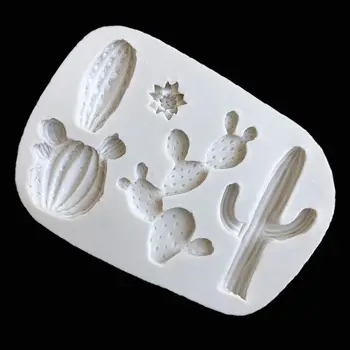 DIY Cactus Mingea Planta de Ghiveci Mucegai Silicon Handmade Moale Ceramică Bijuterii Fondant Decorare Tort Mucegai