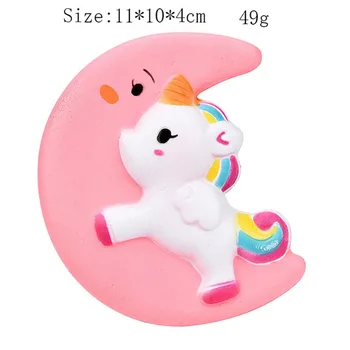 4BUC Stoarce Jucărie Moale Kawaii Squishy Lent în Creștere Stres Relieft Pentru Copii Amuzant Drăguț Unicorn Papusa Pentru Copii Fete Xmax Cadouri